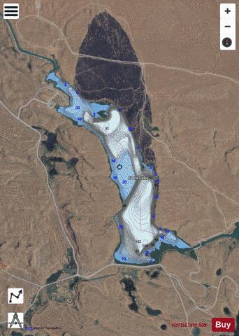 Soda Lake depth contour Map - i-Boating App - Satellite