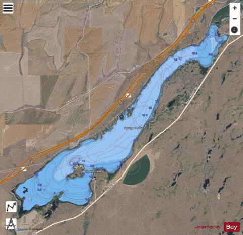 Sprague Lake depth contour Map - i-Boating App - Satellite