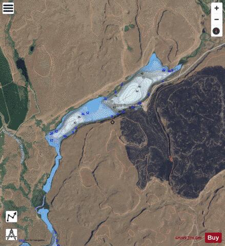 Upper Goose Lake depth contour Map - i-Boating App - Satellite