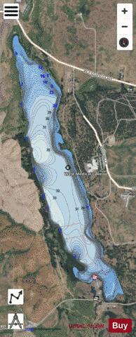 West Medical Lake depth contour Map - i-Boating App - Satellite