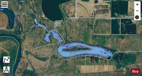 Giffin Lake depth contour Map - i-Boating App - Satellite