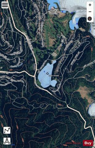 Lake Louise depth contour Map - i-Boating App - Satellite
