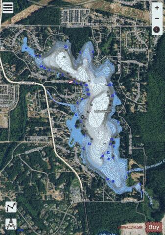 Lake Sawyer depth contour Map - i-Boating App - Satellite