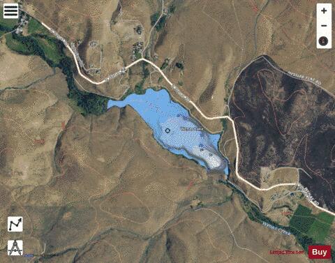 Wenas Lake depth contour Map - i-Boating App - Satellite