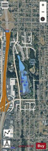 Little Wapato Lake depth contour Map - i-Boating App - Satellite
