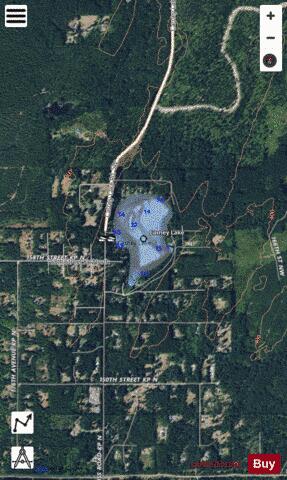 Carney Lake depth contour Map - i-Boating App - Satellite