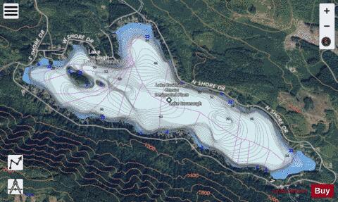Lake Cavanaugh depth contour Map - i-Boating App - Satellite