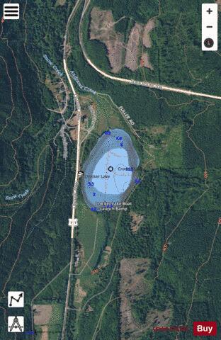 Crocker Lake depth contour Map - i-Boating App - Satellite