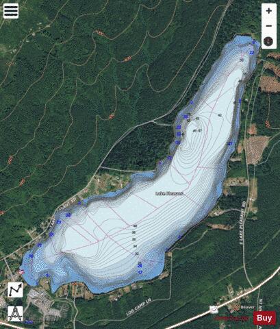 Lake Pleasant depth contour Map - i-Boating App - Satellite