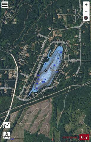 Prickett Lake depth contour Map - i-Boating App - Satellite