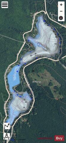 Lake Roesiger depth contour Map - i-Boating App - Satellite