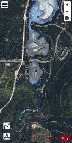 Sherry Lake depth contour Map - i-Boating App - Satellite