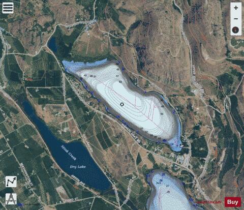 Wapato Lake depth contour Map - i-Boating App - Satellite