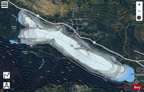 Lake Wenatchee depth contour Map - i-Boating App - Satellite