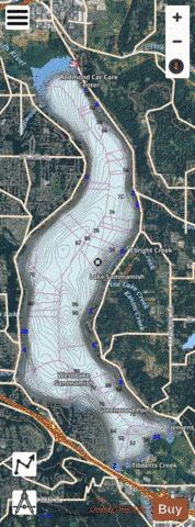 Lake Sammamish depth contour Map - i-Boating App - Satellite