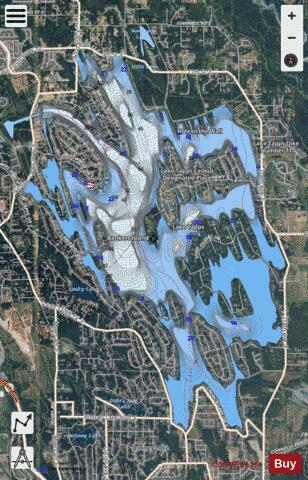 Lake Tapps depth contour Map - i-Boating App - Satellite