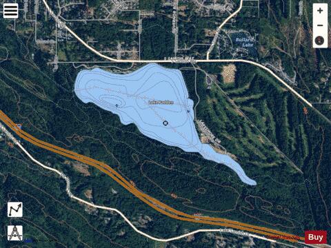Lake Padden depth contour Map - i-Boating App - Satellite