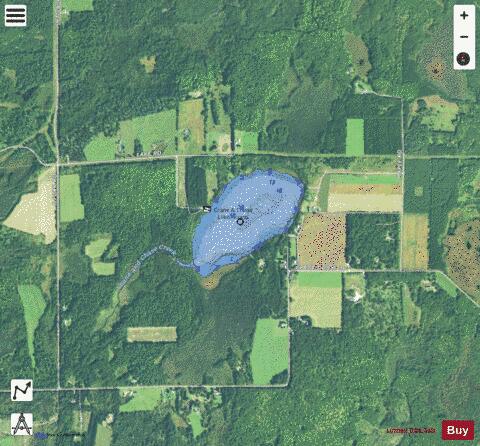Crane and Chase Lake depth contour Map - i-Boating App - Satellite