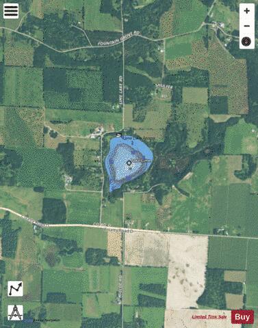 Lake Lime depth contour Map - i-Boating App - Satellite