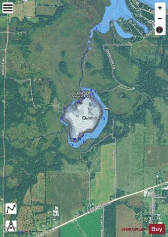 Lulu Lake depth contour Map - i-Boating App - Satellite