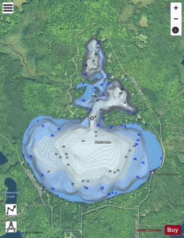 Harris Lake depth contour Map - i-Boating App - Satellite