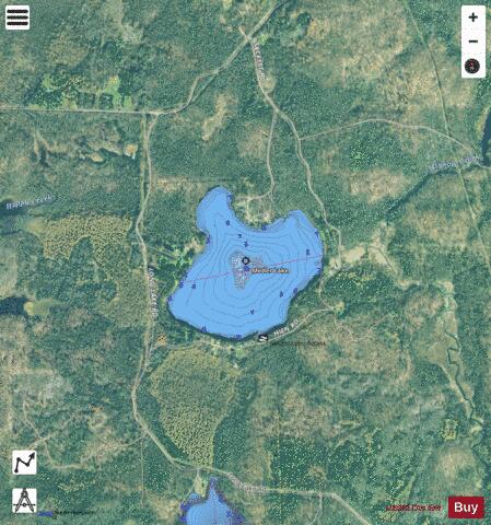 Meder Lake depth contour Map - i-Boating App - Satellite