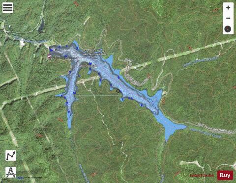 Plum Orchard depth contour Map - i-Boating App - Satellite