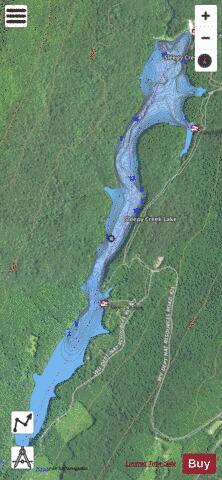 Sleepy Creek depth contour Map - i-Boating App - Satellite