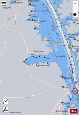Kentucky Left Second depth contour Map - i-Boating App - Satellite