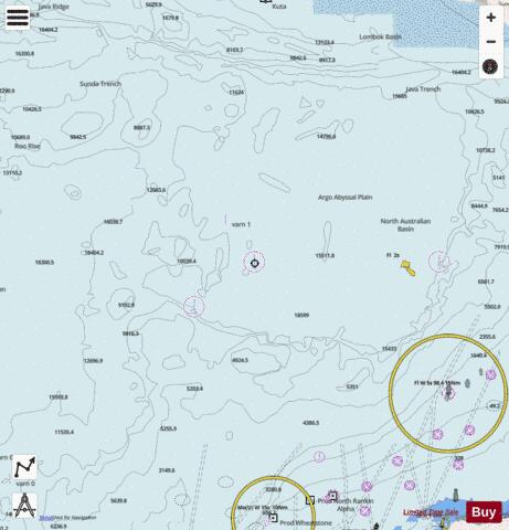 Australia - Indonesia - Glomar Shoal to Lombok Basin Marine Chart - Nautical Charts App - Streets
