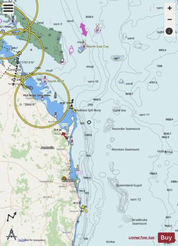 Australia - Coral Sea (South East) Marine Chart - Nautical Charts App - Streets