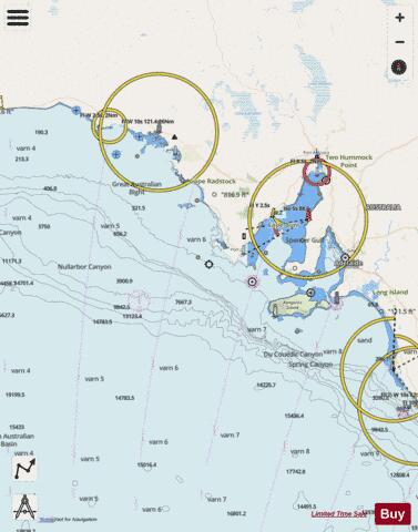 Australia - Head of Great Australian Bight to Cape Jaffa Marine Chart - Nautical Charts App - Streets