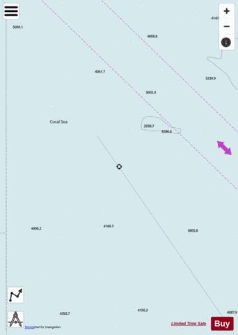 Coral Sea - Coral Sea - Cell 3 Marine Chart - Nautical Charts App - Streets
