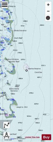 Great Barrier Reef - Eastern Approaches to Raine Island Entrance Marine Chart - Nautical Charts App - Streets