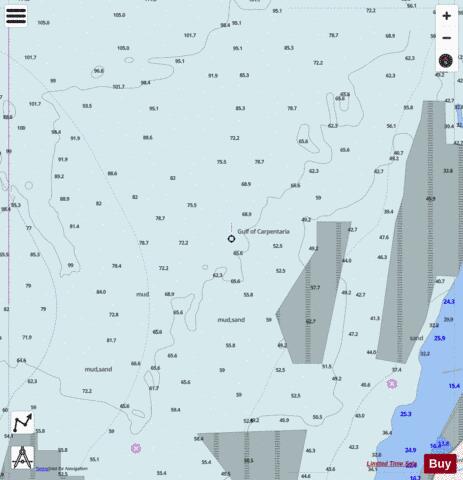 Gulf of Carpentaria - Gulf of Carpentaria - Cell 6 Marine Chart - Nautical Charts App - Streets