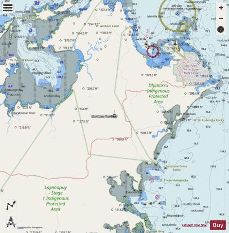 Australia - Northern Territory - Cape Grey to Gove Marine Chart - Nautical Charts App - Streets