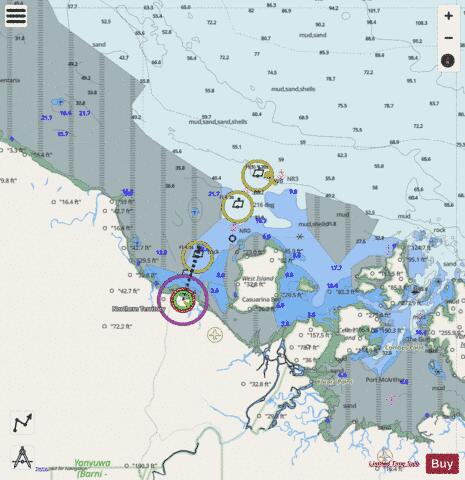 Australia - Northern Territory - Approaches to Bing Bong Marine Chart - Nautical Charts App - Streets