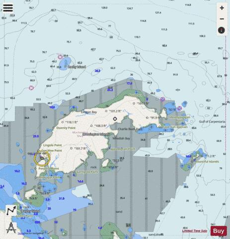 Australia - Queensland - Wellesley Islands Marine Chart - Nautical Charts App - Streets
