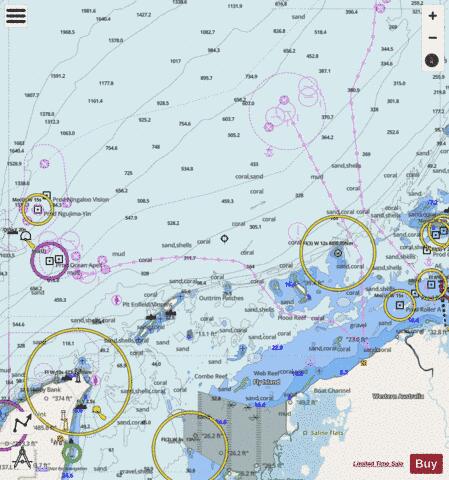 Australia - Western Australia - Thevenard Island to North West Cape Marine Chart - Nautical Charts App - Streets