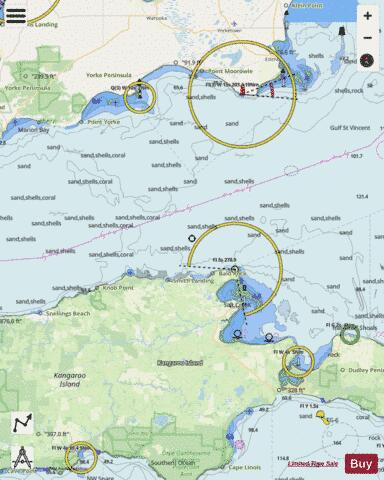 Australia - South Australia - Investigator Strait to Backstairs Passage Marine Chart - Nautical Charts App - Streets