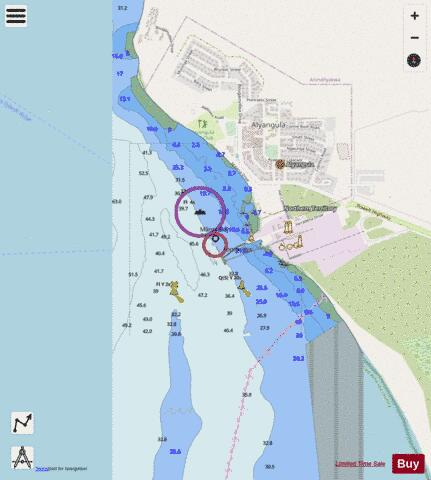 Australia - Northern Territory - Gulf of Carpentaria - Groote Eylandt (Milner Bay) Marine Chart - Nautical Charts App - Streets