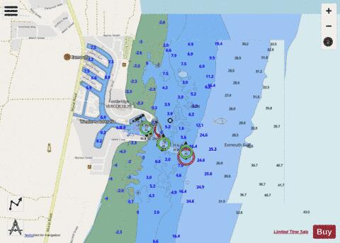 Australia - Western Australia - Exmouth Gulf - Exmouth Boat Harbour Marine Chart - Nautical Charts App - Streets