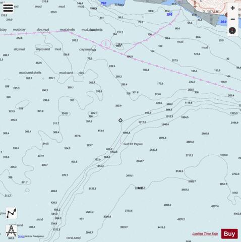 Papua New Guinea - Gulf of Papua - Cell 02 Marine Chart - Nautical Charts App - Streets