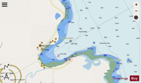 Papua New Guinea - North East Coast - Oro Bay Marine Chart - Nautical Charts App - Streets