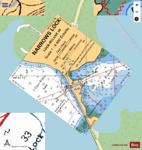 NARROWS LOCK - LOCK/�CLUSE 35 Marine Chart - Nautical Charts App - Streets