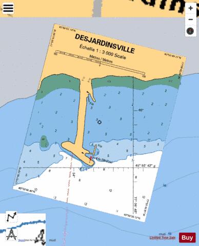 DESJARDINSVILLE Marine Chart - Nautical Charts App - Streets