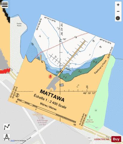 MATTAWA Marine Chart - Nautical Charts App - Streets