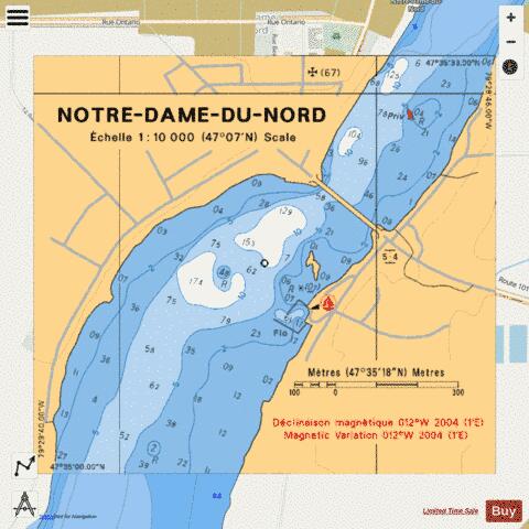 NOTRE-DAME-DU-NORD Marine Chart - Nautical Charts App - Streets