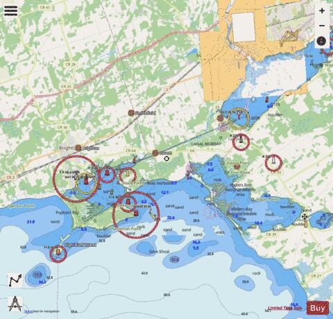 MURRAY CANAL PRESQU'ILE BAY TO/� TRENTON Marine Chart - Nautical Charts App - Streets