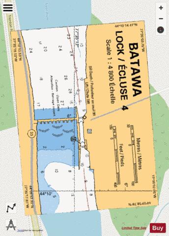 BATAWA LOCK / �CLUSE 4 Marine Chart - Nautical Charts App - Streets